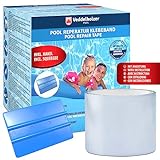 Veddelholzer Kit de Reparación de Piscinas Cinta Submarina Impermeable 10 cm x 150 cm de Sellado Transparente, Flexible, Herramienta de Parcheo para el Sellado