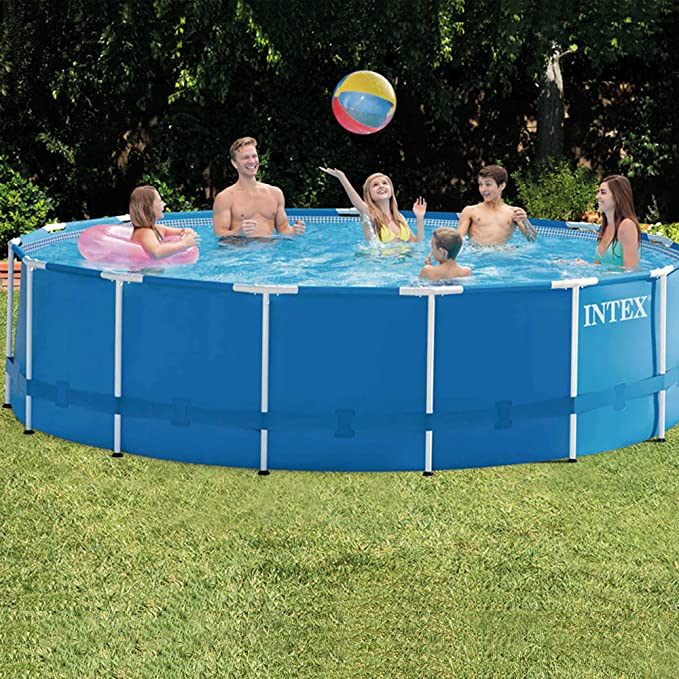 Intex 28242NP - Piscina desmontable redonda de metal intex 457x122 cm 16.805 litros con depuradora