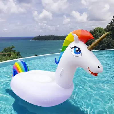 colchoneta para la piscina unicornio